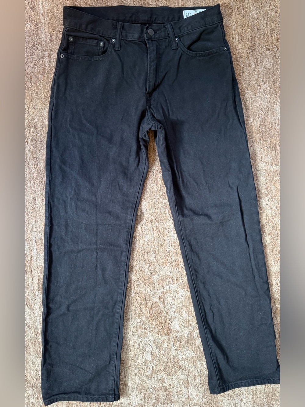 GAP Men's Black Relaxed Straight Jeans 30x30